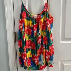 Multicolored, bright, loose fitting cami